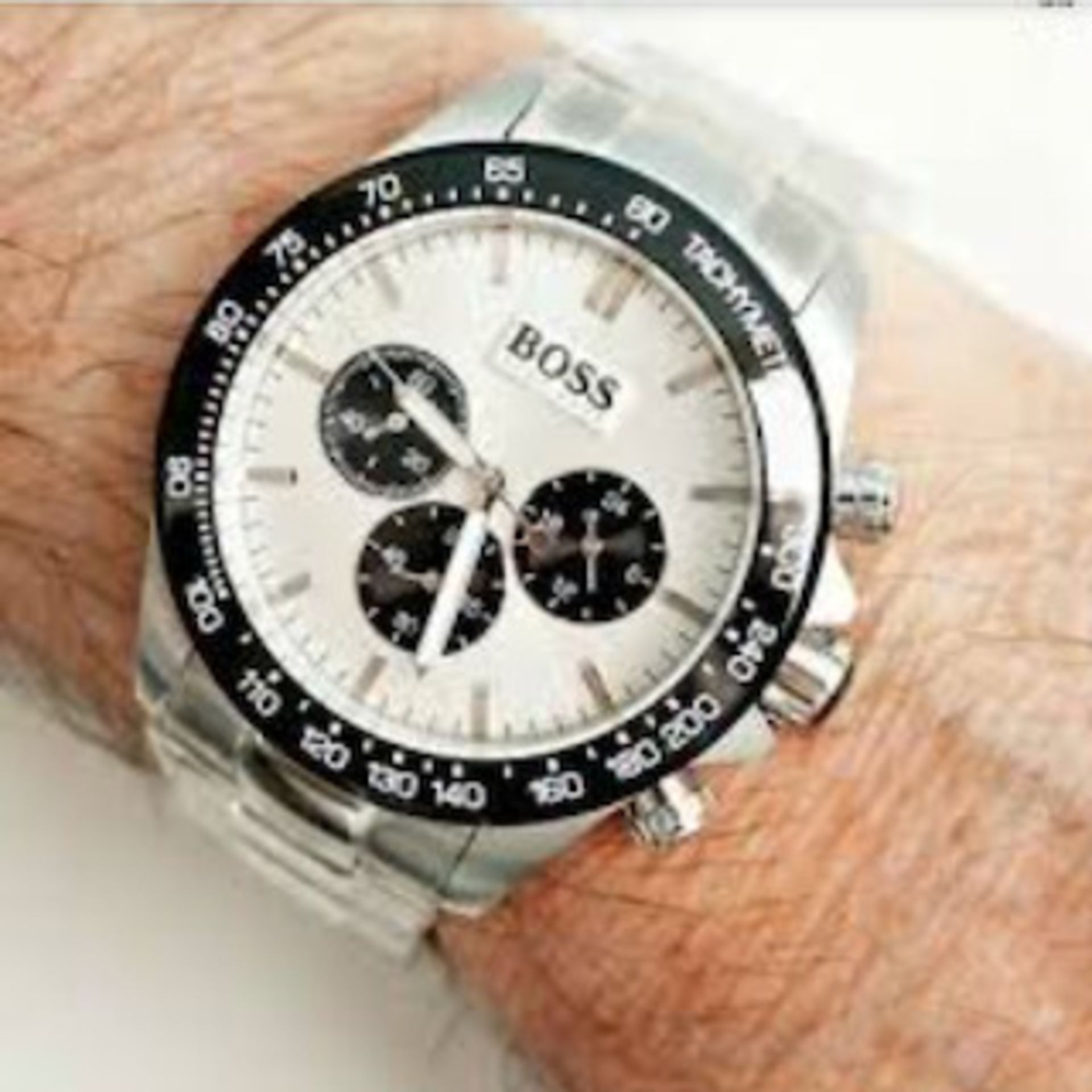 Hugo Boss 1512964 Men's Ikon Silver Bracelet Chronograph Watch - Image 4 of 6