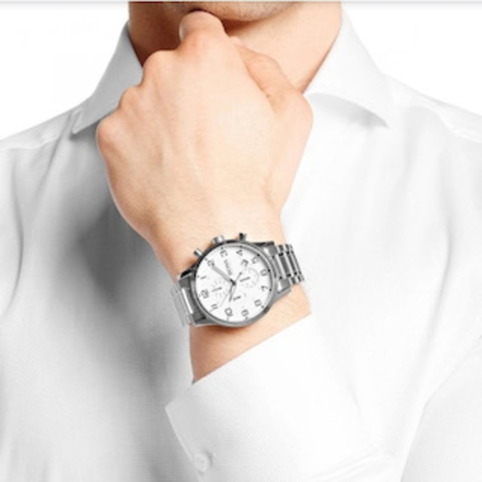 HUGO BOSS Men's Aeroliner Silver Bracelet Chronograph Watch 1513182 - Image 2 of 7