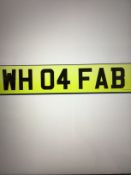 Cherished number plate
