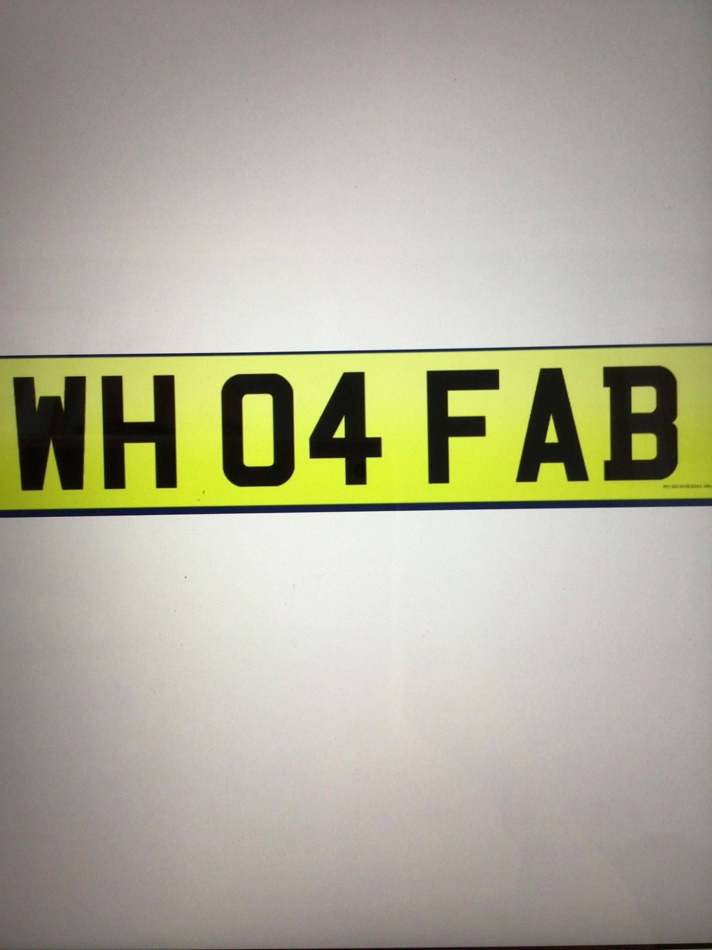 Cherished number plate