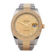 Rolex Datejust 41 Diamond 18K Yellow Gold & Stainless Steel Watch 126333