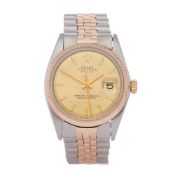 Rolex Datejust 36 18K Rose Gold & Stainless Steel Watch 1601