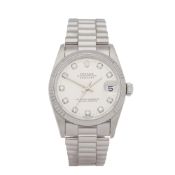 Rolex Datejust 31 Diamond 18K White Gold Watch 68279