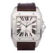 Cartier Santos 100 Large Stainless Steel Watch W20073X8 or 2856