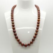 Exotic natural coco pearl and two-tone 9ct gold necklace