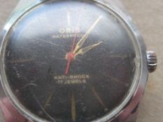 Vintage Gents Oris Waterproof Anti-Shock 17 Jewels Wrist Watch