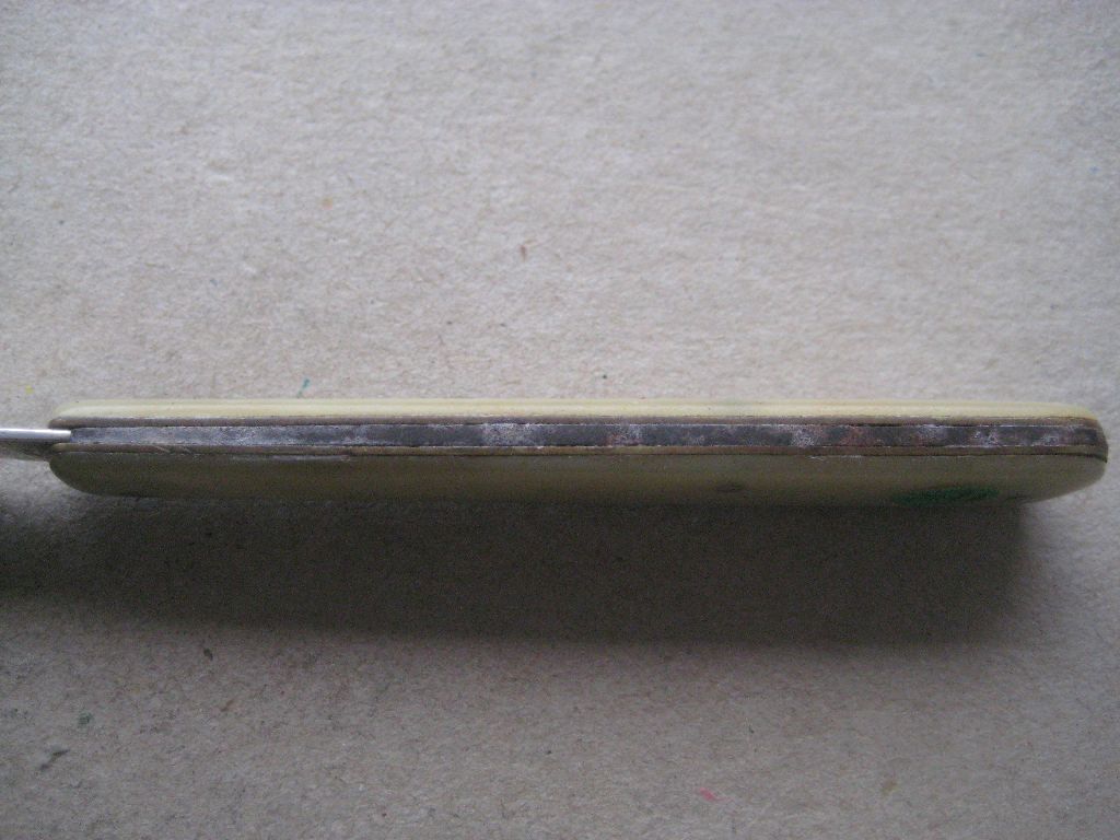 Rare George VI Yellow Bakerlite Plastic Hafted Silver Bladed Folding Fruit Knife - Image 5 of 7