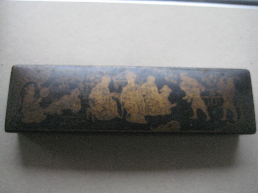 Vintage Chinese Wooden Stationary Box - Image 2 of 8