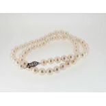 Certified Akoya Pearls Necklace 18" High Grade Pearls