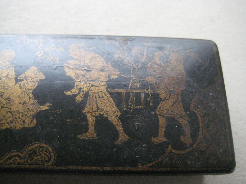 Vintage Chinese Wooden Stationary Box - Image 6 of 8