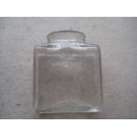 Antique Leather Cased Glass Inkwell