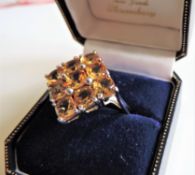 Sterling Silver 1.8ct Citrine Ring New with Gift Box