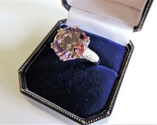 Sterling Silver 6 ct Mystic Topaz Ring New with Gift Box