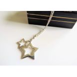 Sterling Silver Stars Pendant Necklace