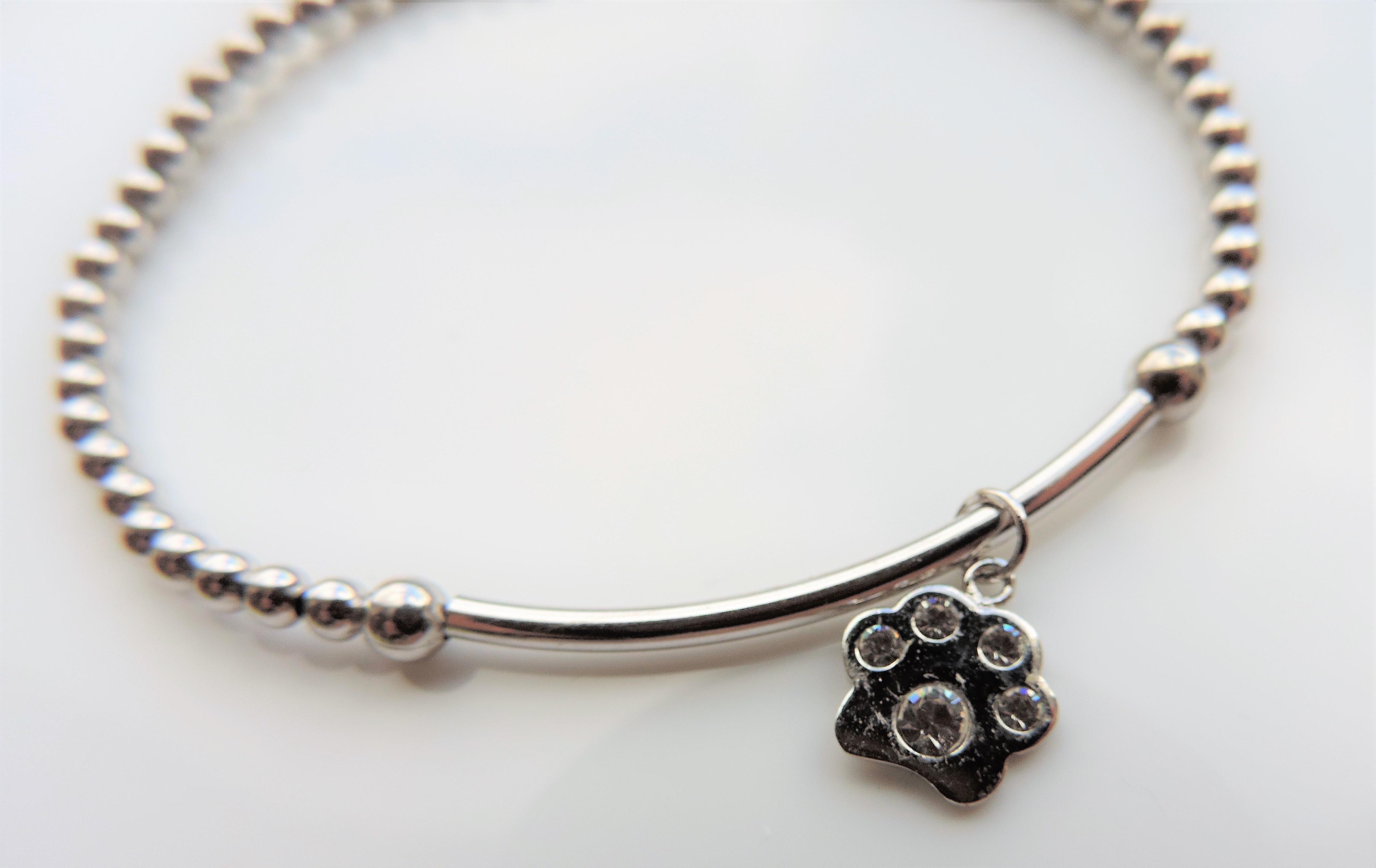 Sterling Silver Stretch Ball Charm Bracelet - Image 2 of 3