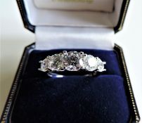 Sterling silver 4.1 ct CZ Gemstone Ring New with Gift Box