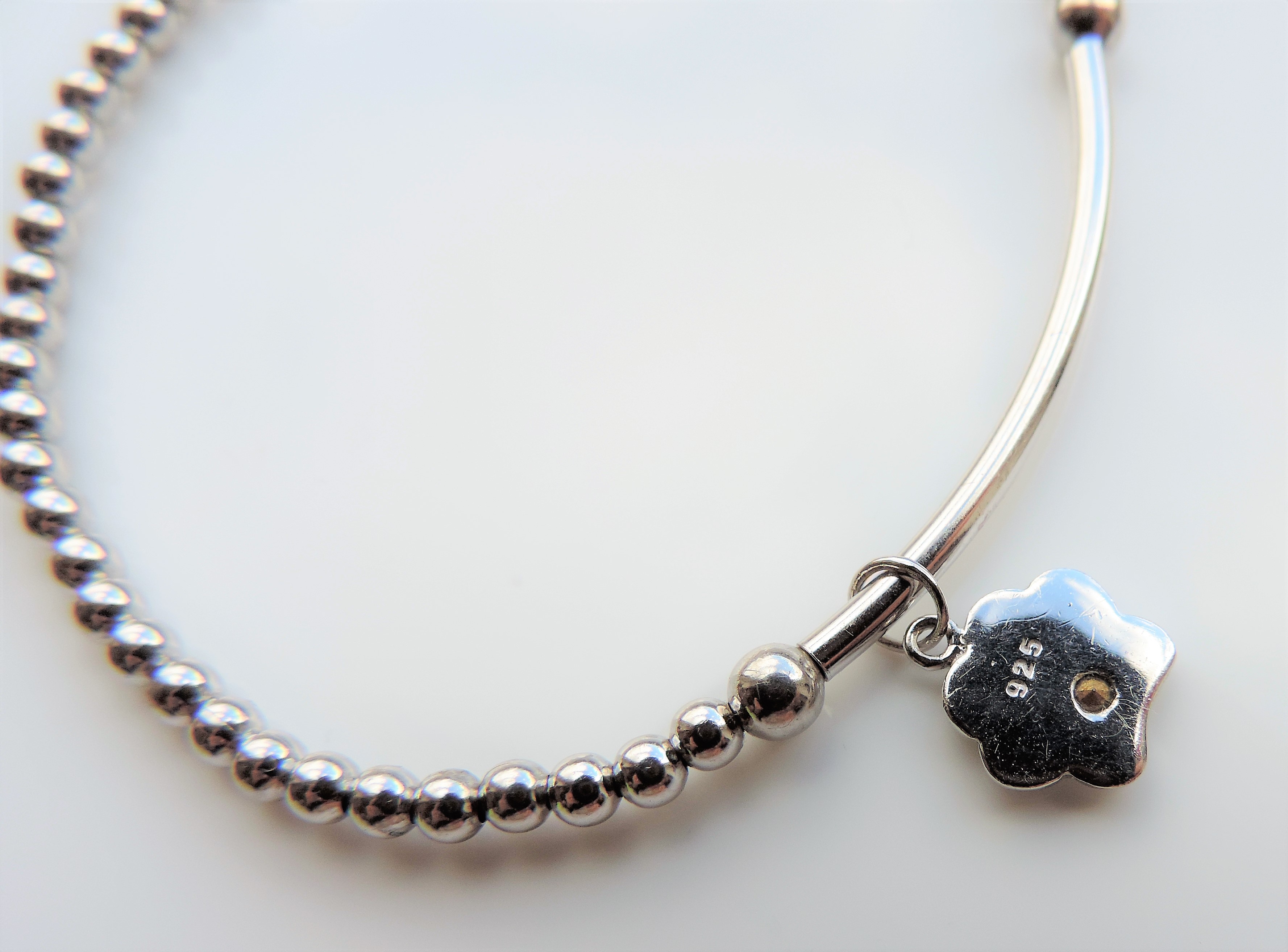 Sterling Silver Stretch Ball Charm Bracelet - Image 3 of 3