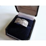 Sterling Silver White Sapphire Ring New with Gift Box