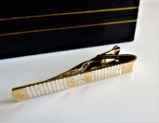 Vintage Gold on Sterling Silver Tie Clip