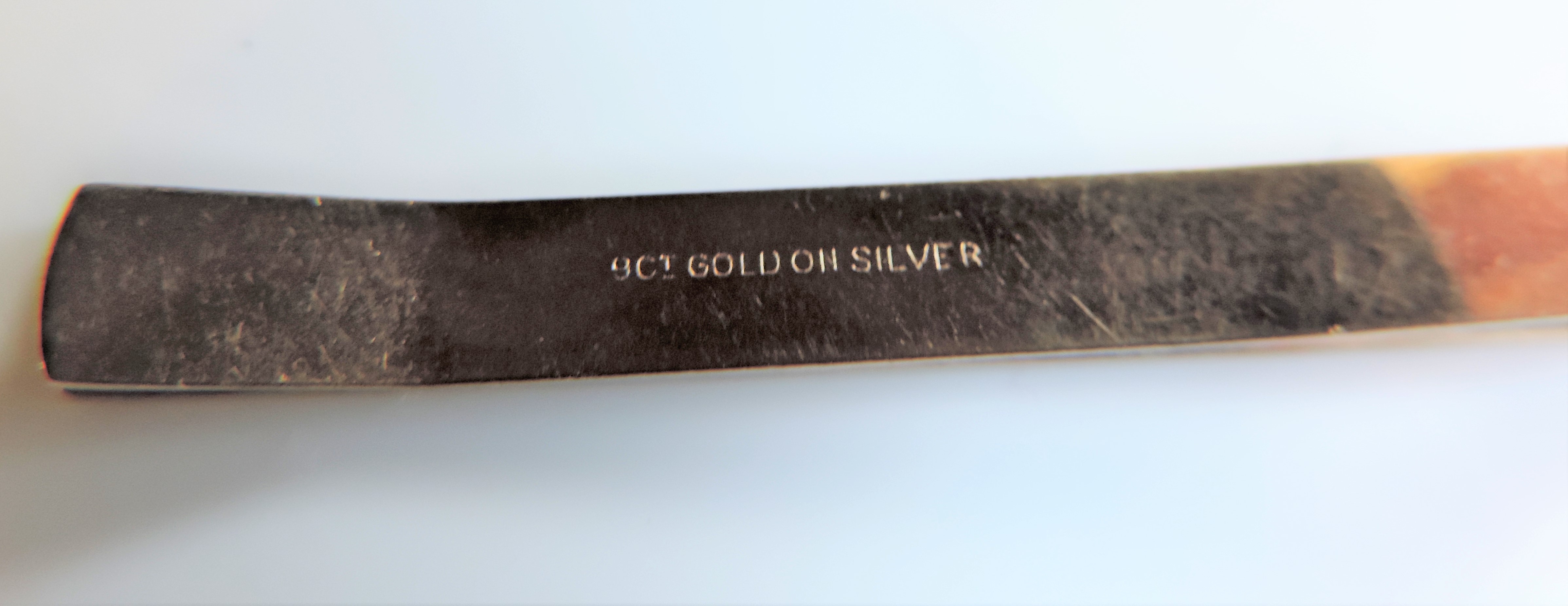 Vintage Gold on Sterling Silver Tie Clip - Image 3 of 4