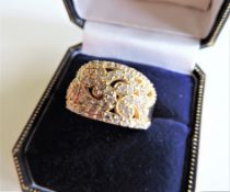Gold on Sterling Silver Gemstone Ring New with Gift Box