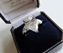 Sterling Silver 7ct Moissanite Ring New with Gift Box