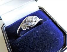 Sterling Silver 1ct Moissanite Ring New with Gift Box