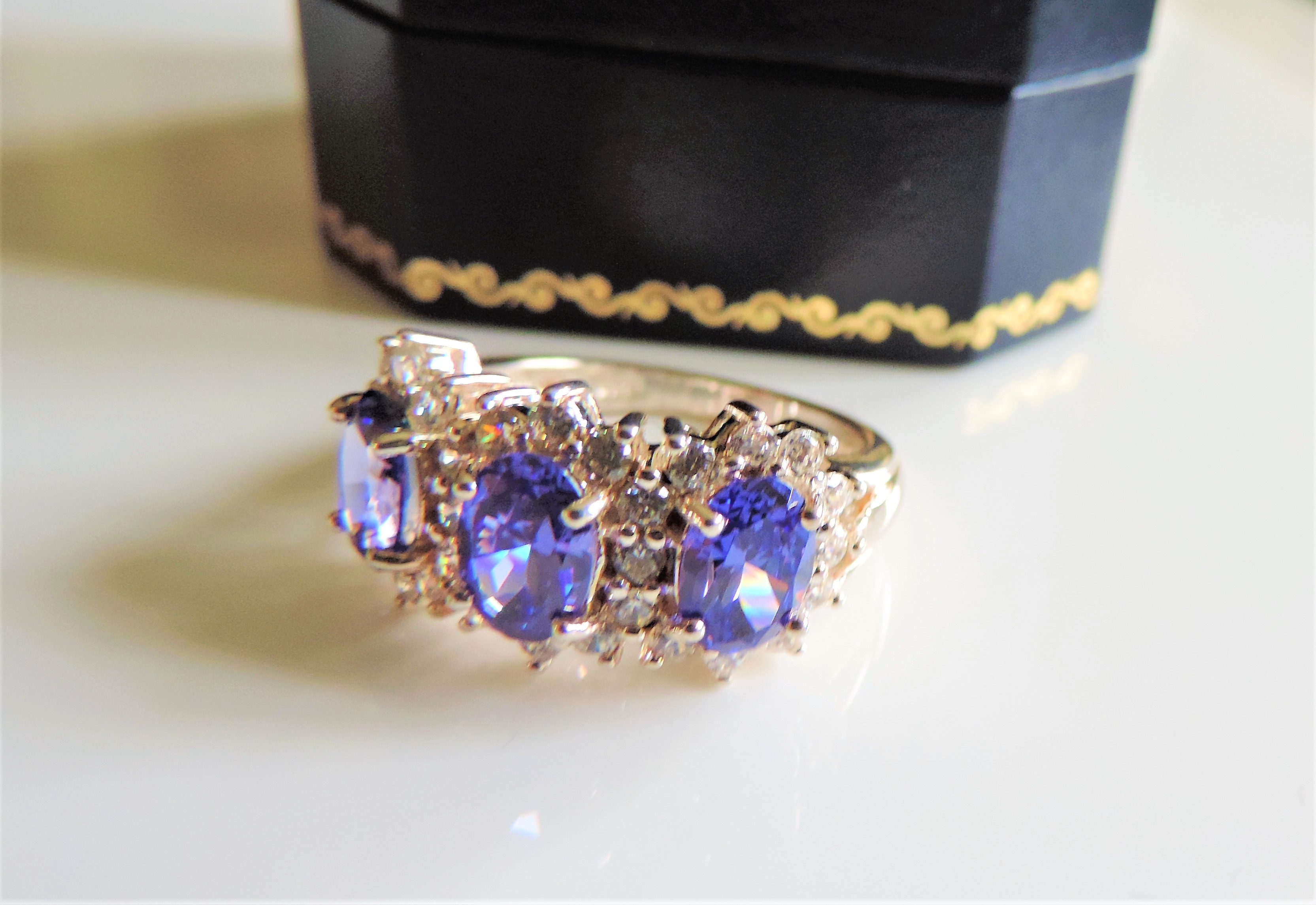 Sterling Silver Tanzanite & Topaz Ring New with Gift Box - Image 6 of 7