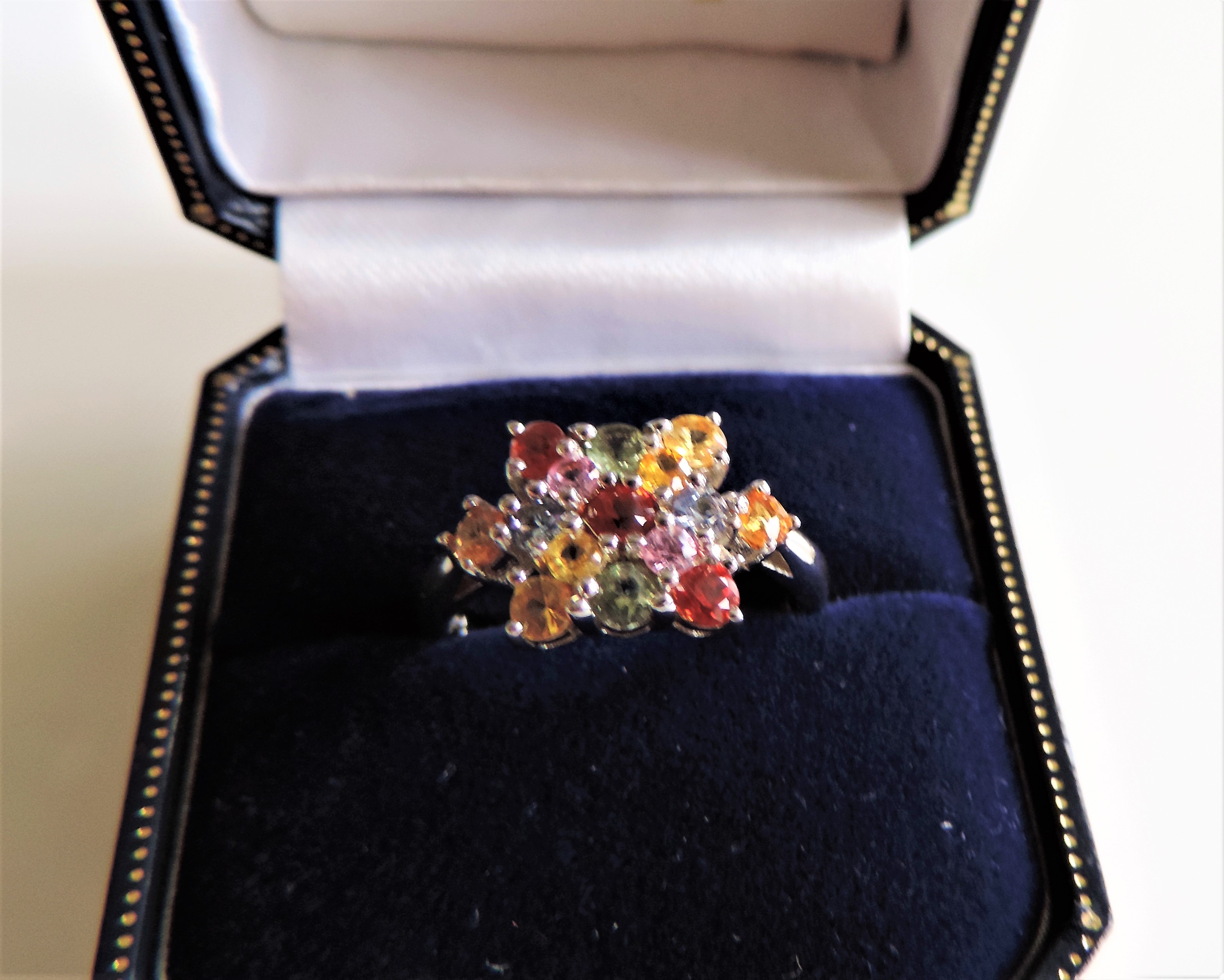 Sterling Silver Tutti Fruitti Gemstone Ring New with Gift Box - Image 3 of 5