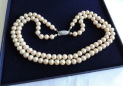 Vintage Double Strand Pearl Necklace