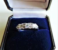 Platinum on Silver White Sapphire Engagement/Dress Ring