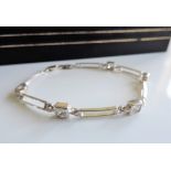 Sterling Silver 3.5ct White Topaz Tennis Bracelet