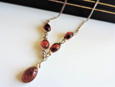 Baltic Amber Necklace Sterling Silver 17 inches