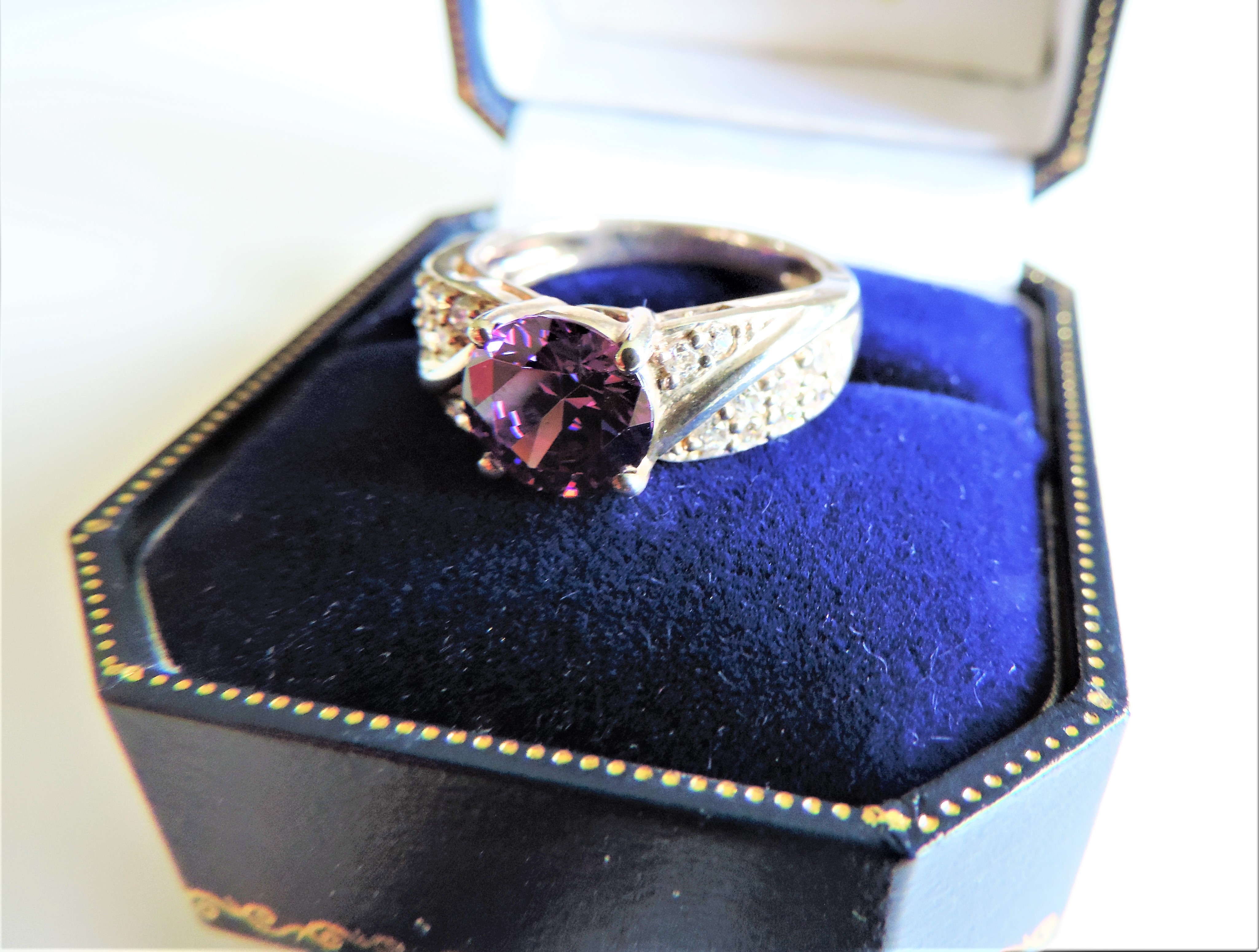 Sterling Silver Amethyst Ring New with Gift Box - Image 5 of 5