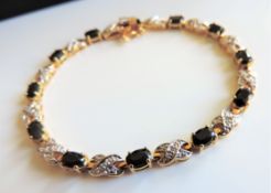 Sapphire and Diamond Bracelet New with Gift Box