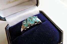Sterling Silver 1.64 ct Topaz Gemstone Ring New with Gift Box