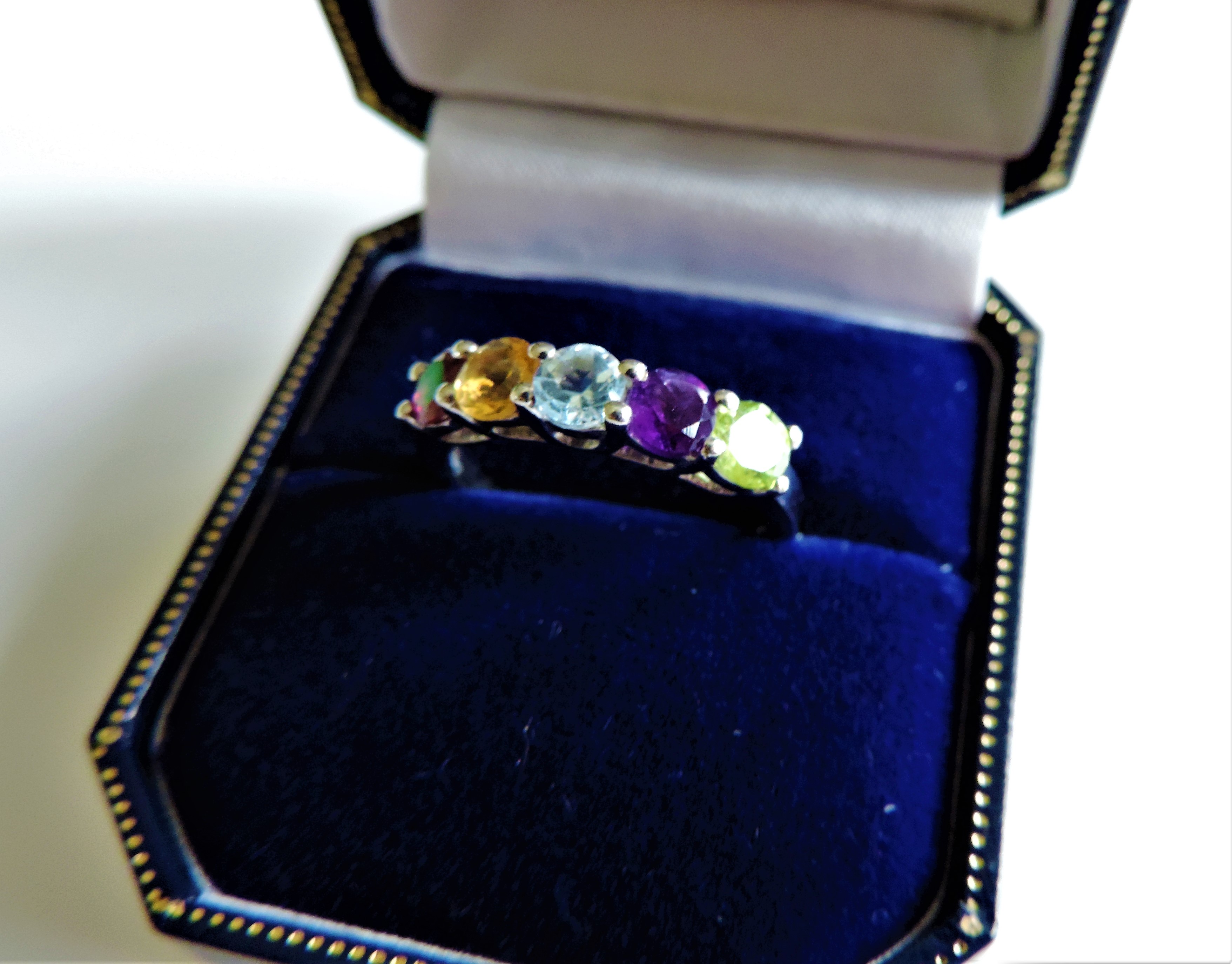 Sterling Silver Tutti Frutti Gemstone Ring New with Gift Box - Image 3 of 3