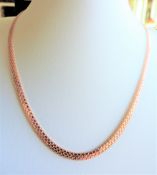 Rose Gold on Sterling Silver Italian Necklace New with Gift Box