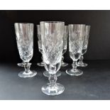 Vintage Royal Brierley Crystal 'Elizabeth' Tall Wine Glasses Set 8
