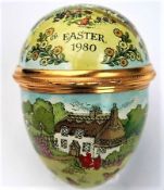 Vintage Halcyon Days Enamels Easter Egg Trinket Box 1980