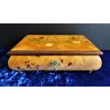 Sorrento Inlaid Maple Wood Musical Jewellery Box