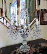 Vintage Bohemian Crystal Candelabra