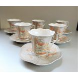 Yamasen Porcelain 24k Gold Plated Tea/Coffee Set 12 Pieces