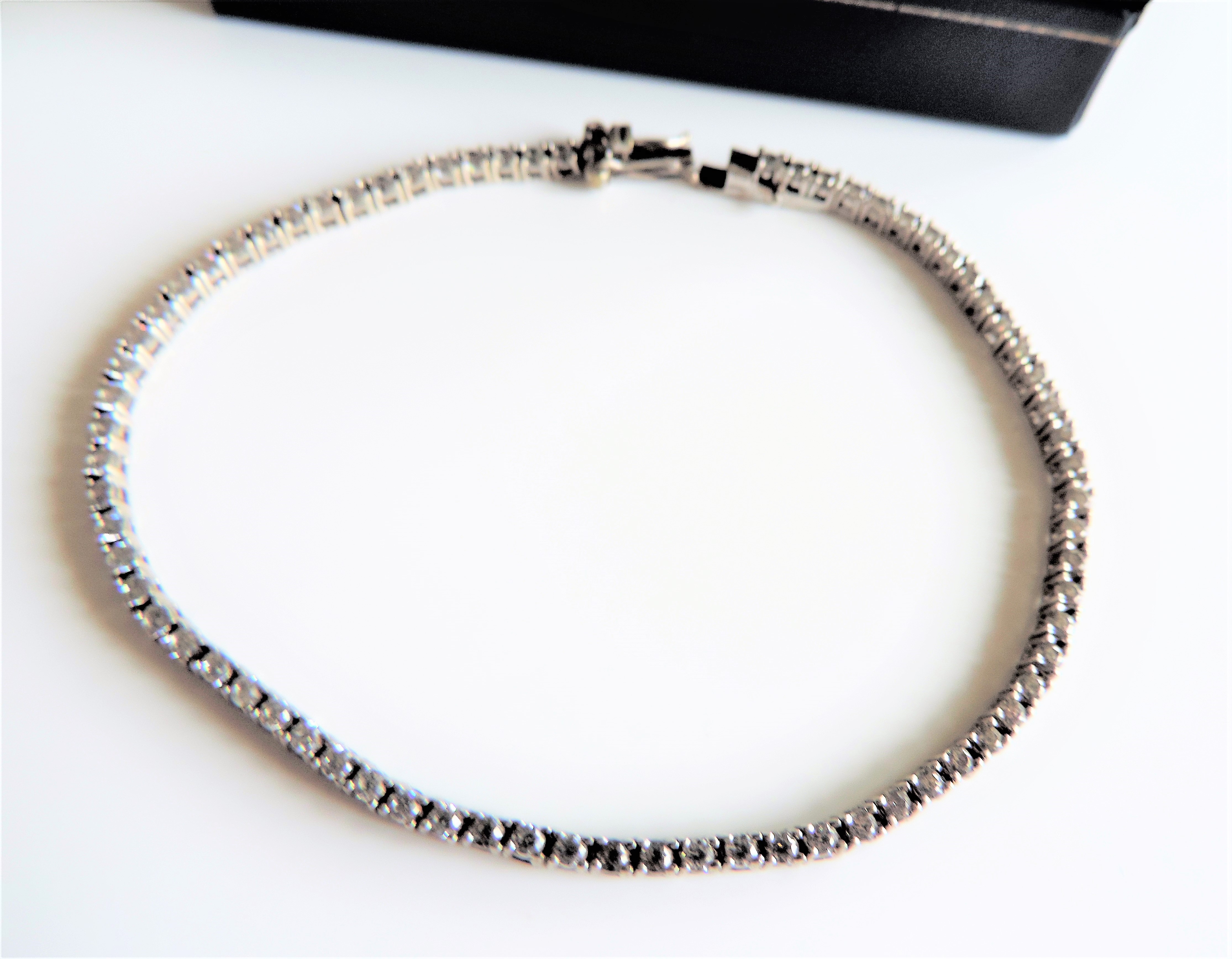 Sterling Silver CZ Tennis Bracelet - Image 2 of 2