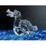 Baccarat Crystal Dragon Paperweight Figurine