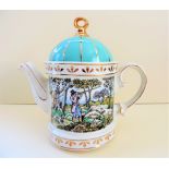 Sadler Staffordshire Teapot Sporting Scenes of the 18th Century