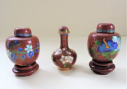 Vintage Cloisonne Minature Trio