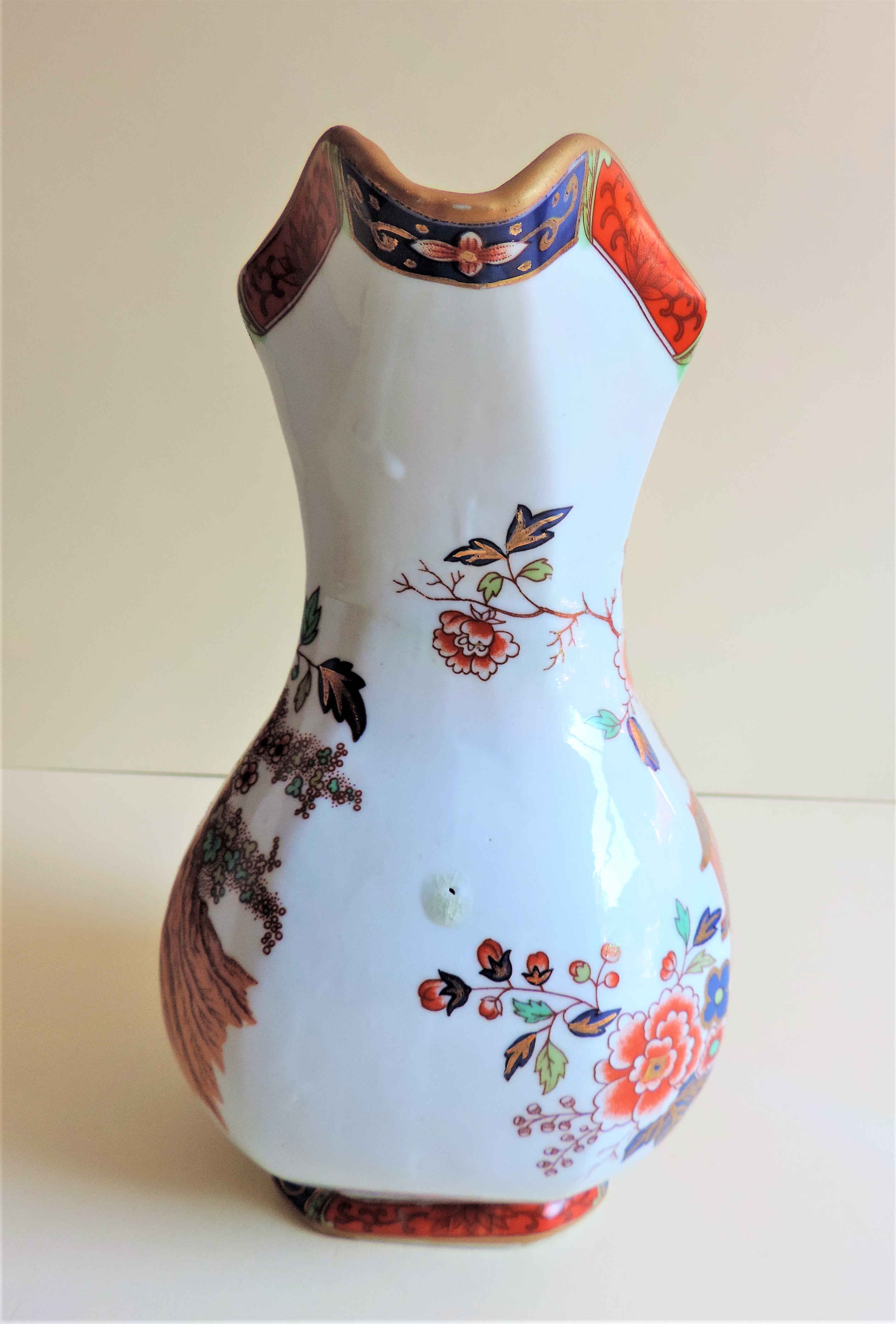 Antique Ironstone China Jug Hand Painted 23cm Tall - Image 3 of 7