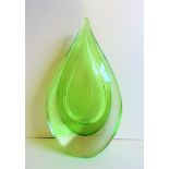 Murano Sommerso Teardrop Sculpture Flavio Poli c.1960's