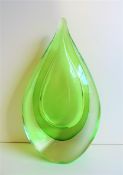 Murano Sommerso Teardrop Sculpture Flavio Poli c.1960's